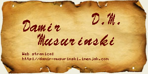 Damir Mušurinski vizit kartica